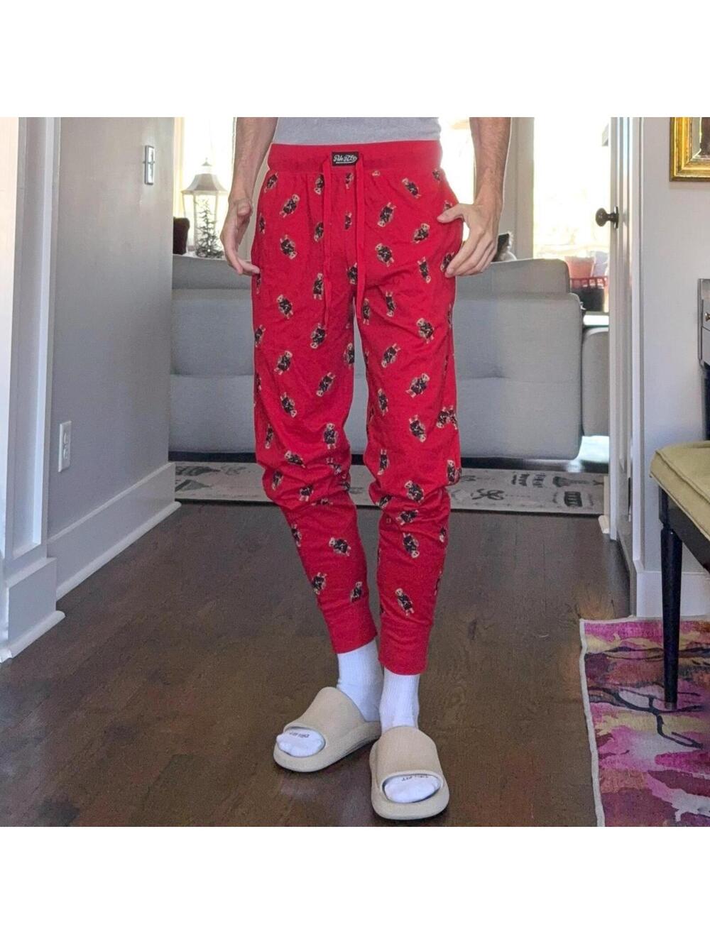 🎄 Polo Ralph Lauren Polo Bear Pajama Joggers – Size M